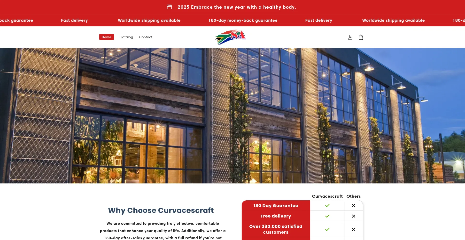 Website screenshot of Curvacescraft.com