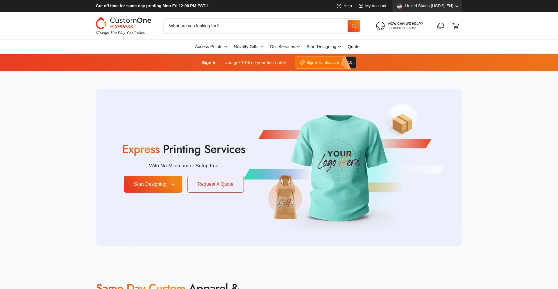 Customoneonline.com Screenshot