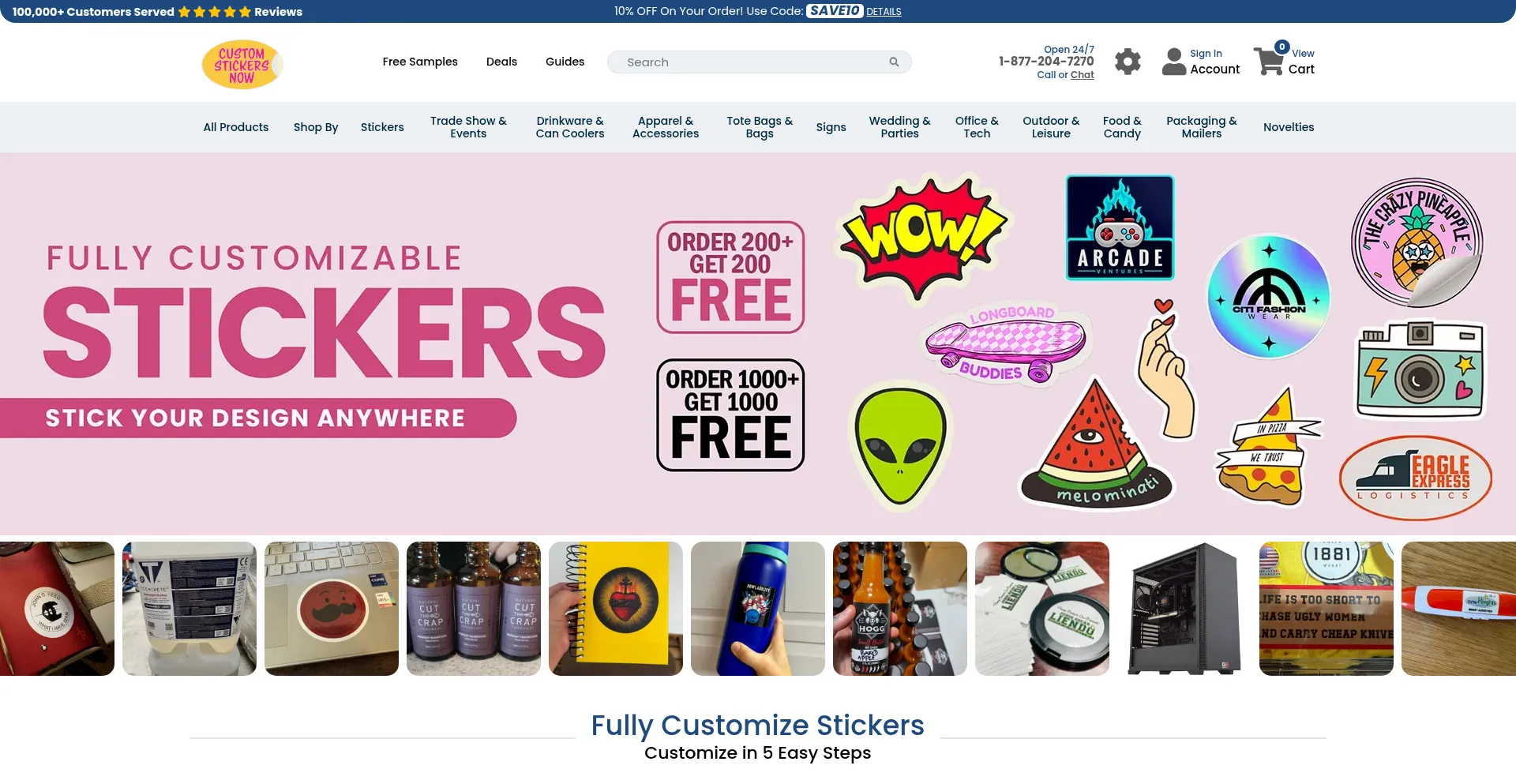 Customstickersnow.com