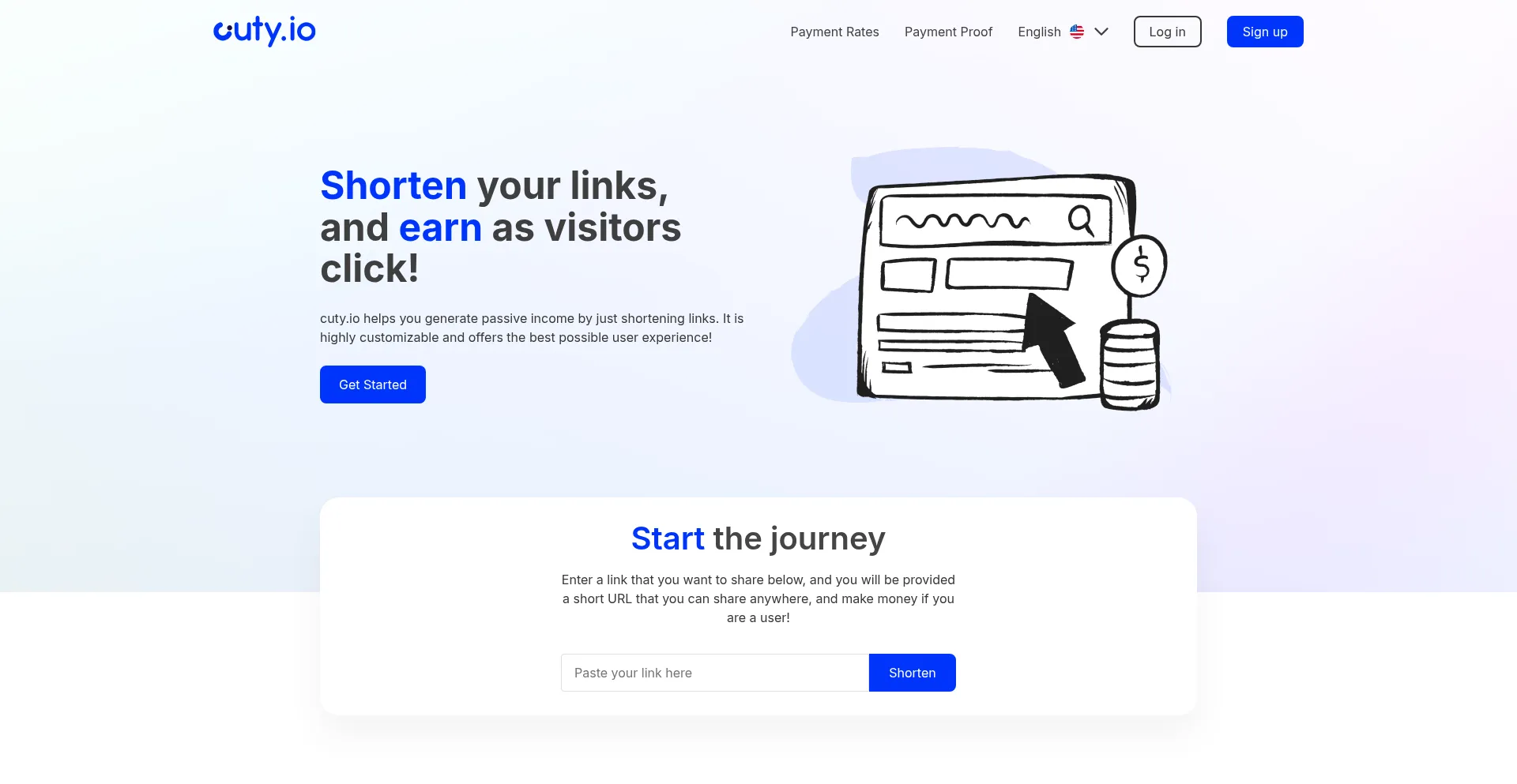 Website screenshot of Cuttty.com