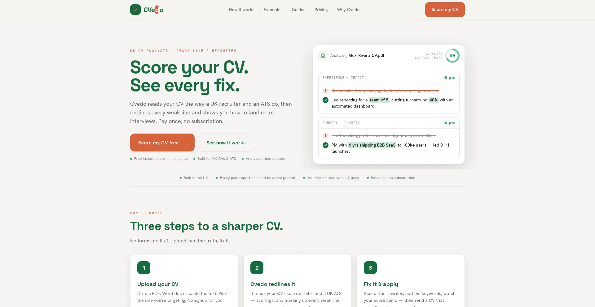 Cvedo.co.uk