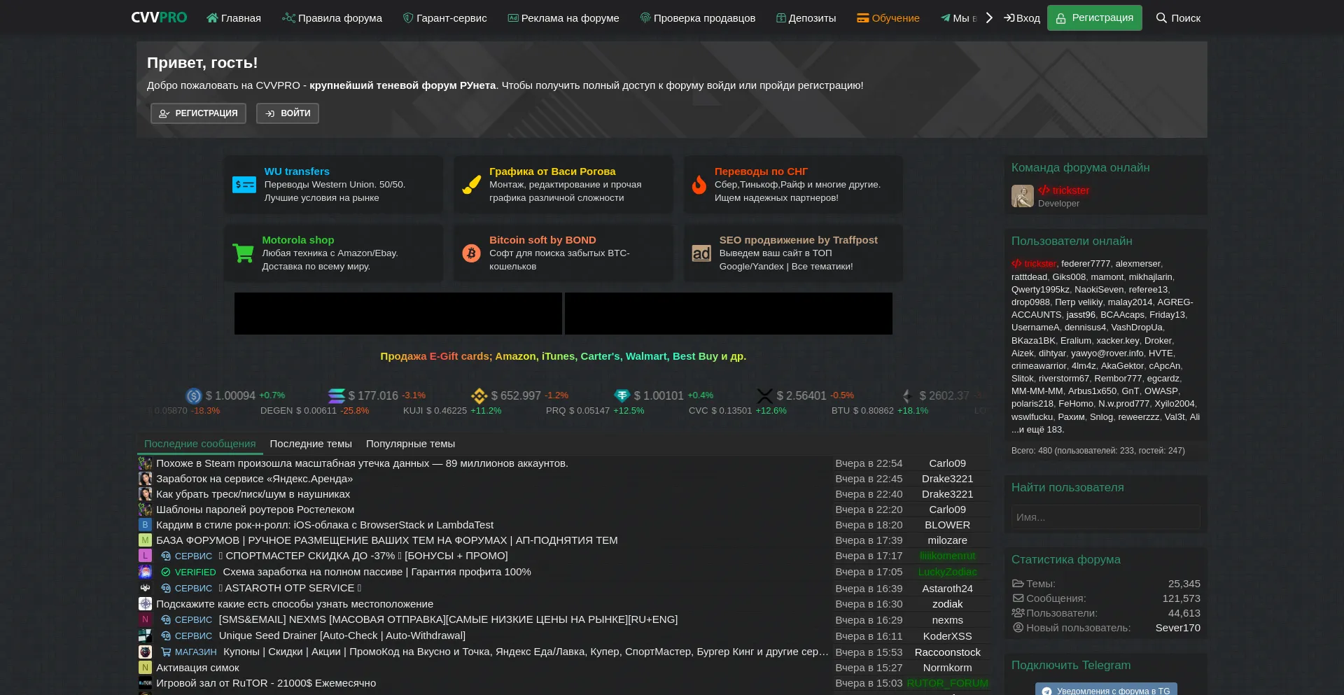 Website screenshot of Cvvpro.top
