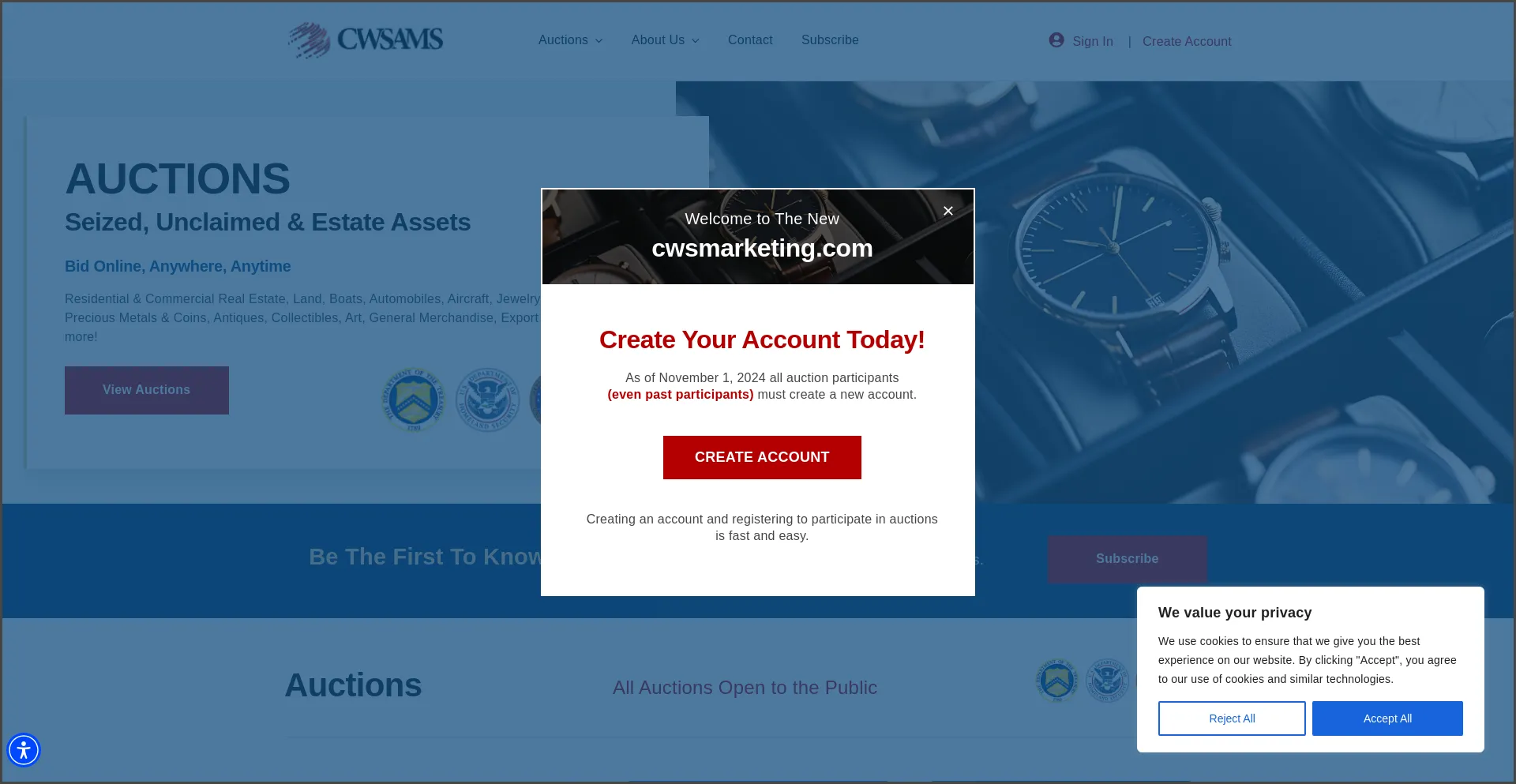 Website screenshot of Cwsmarketing.com