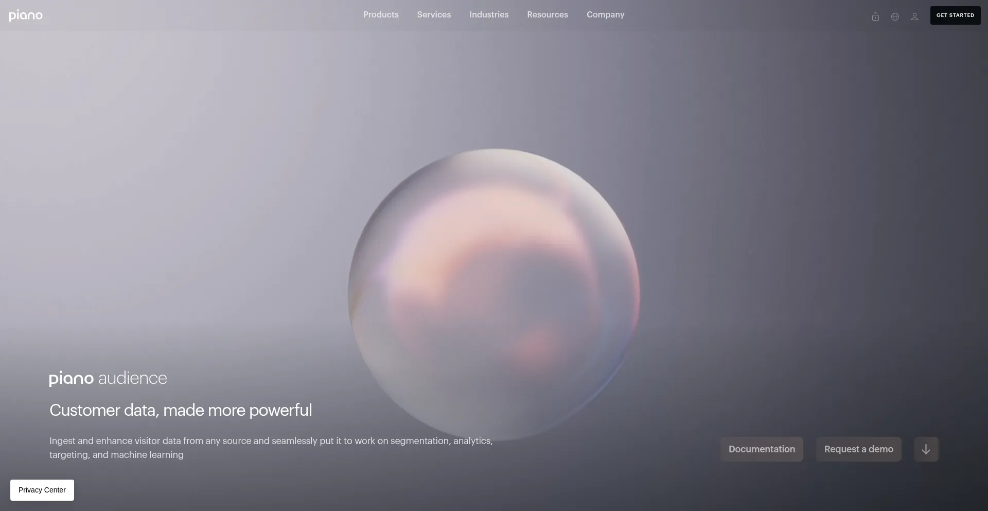 Website screenshot of Cxense.com