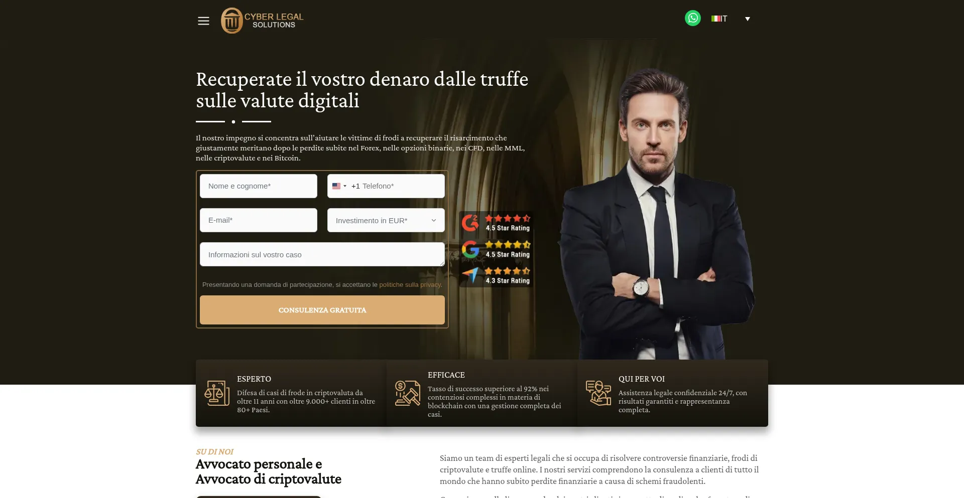 Website screenshot of Cyberlegalsolutions.com