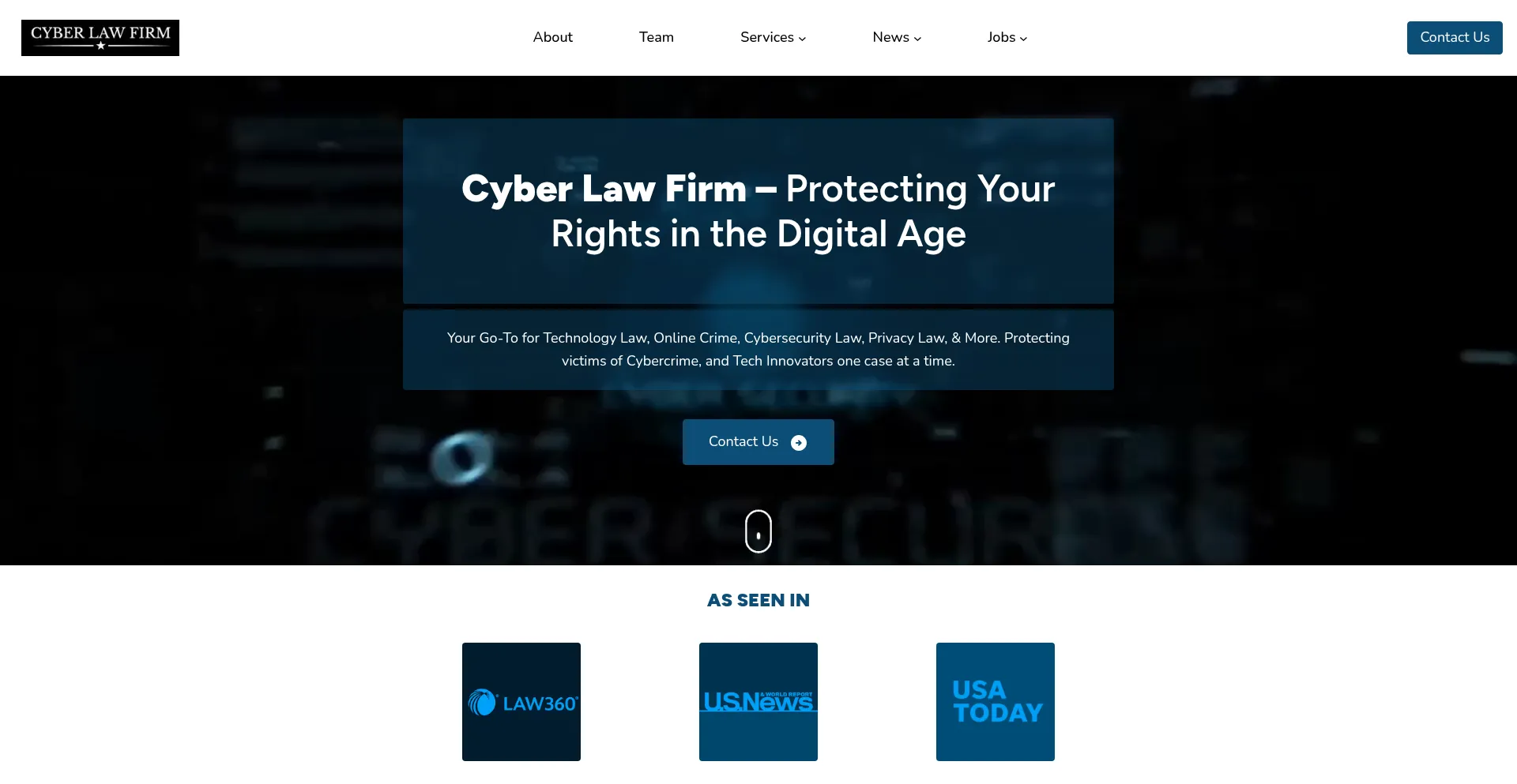 Website screenshot of Cyberlf.com