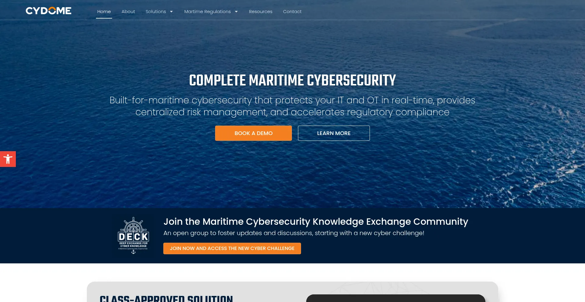 Website screenshot of Cydome.io