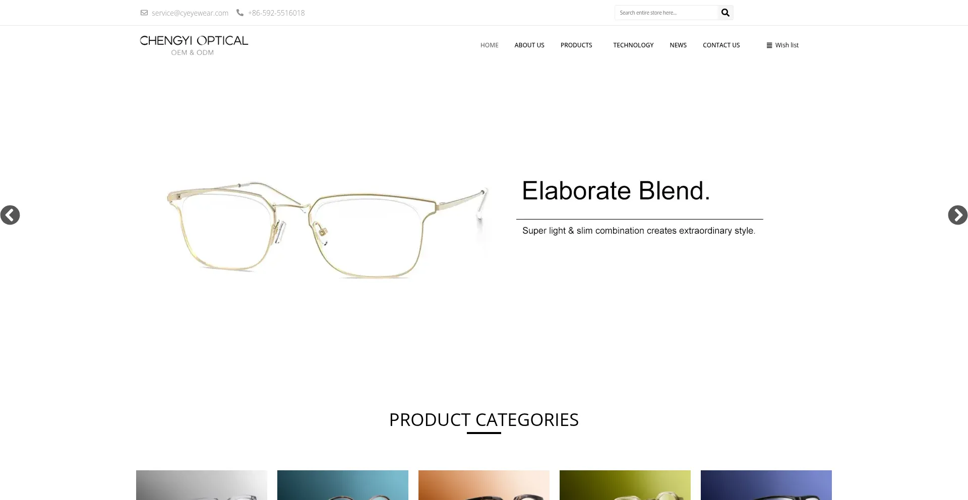 Cyeyewear.com Screenshot