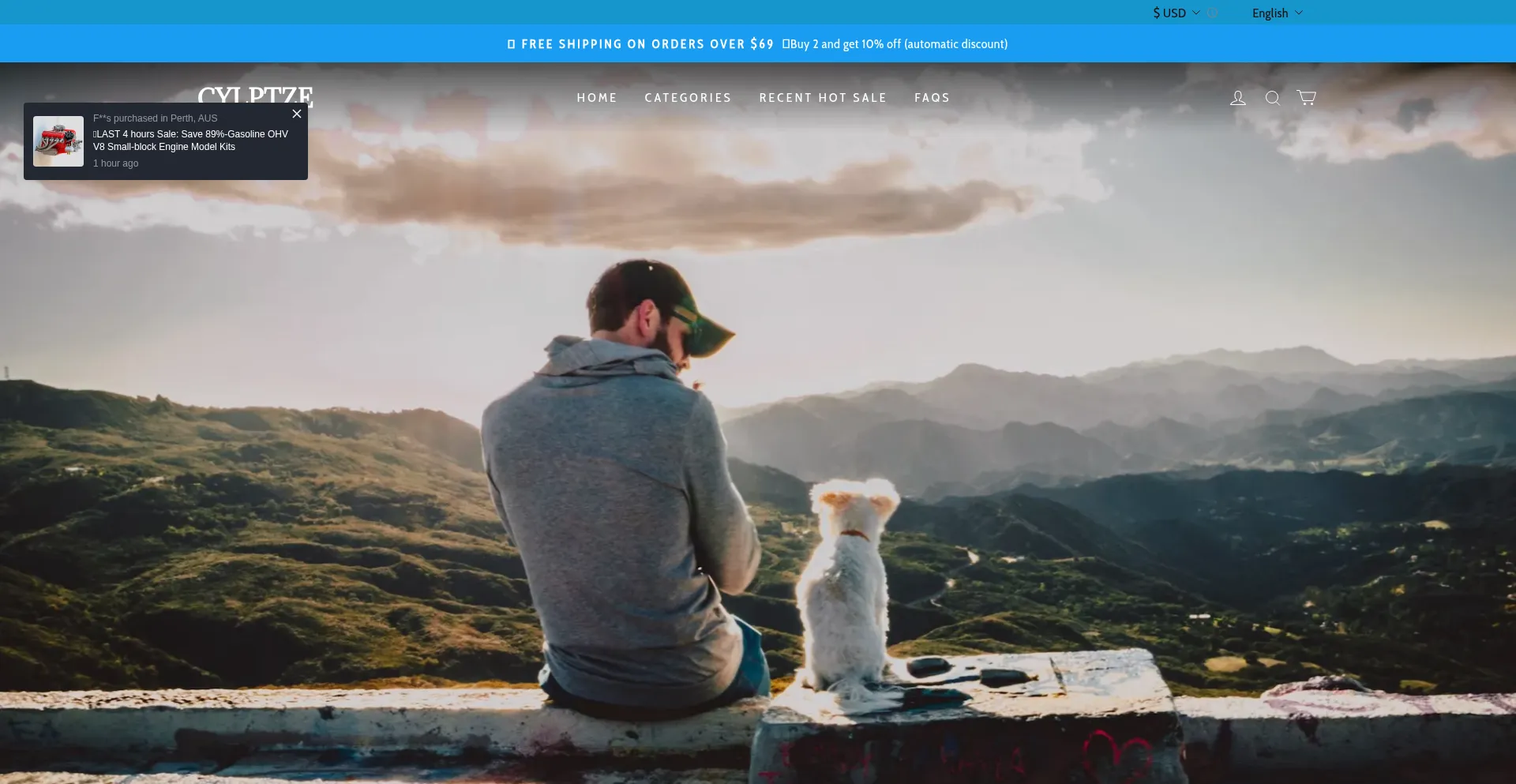 Website screenshot of Cylptze.com