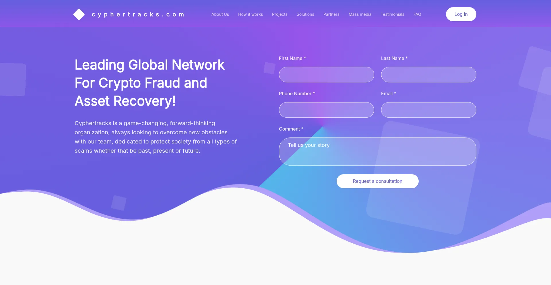 Website screenshot of Cyphertracks.com