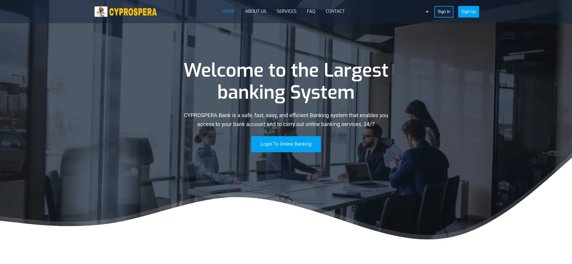 Website screenshot of Cyprospera.com