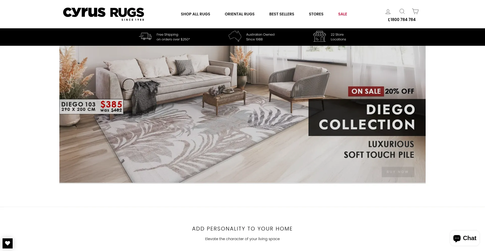 Cyrusrugs.com.au Screenshot