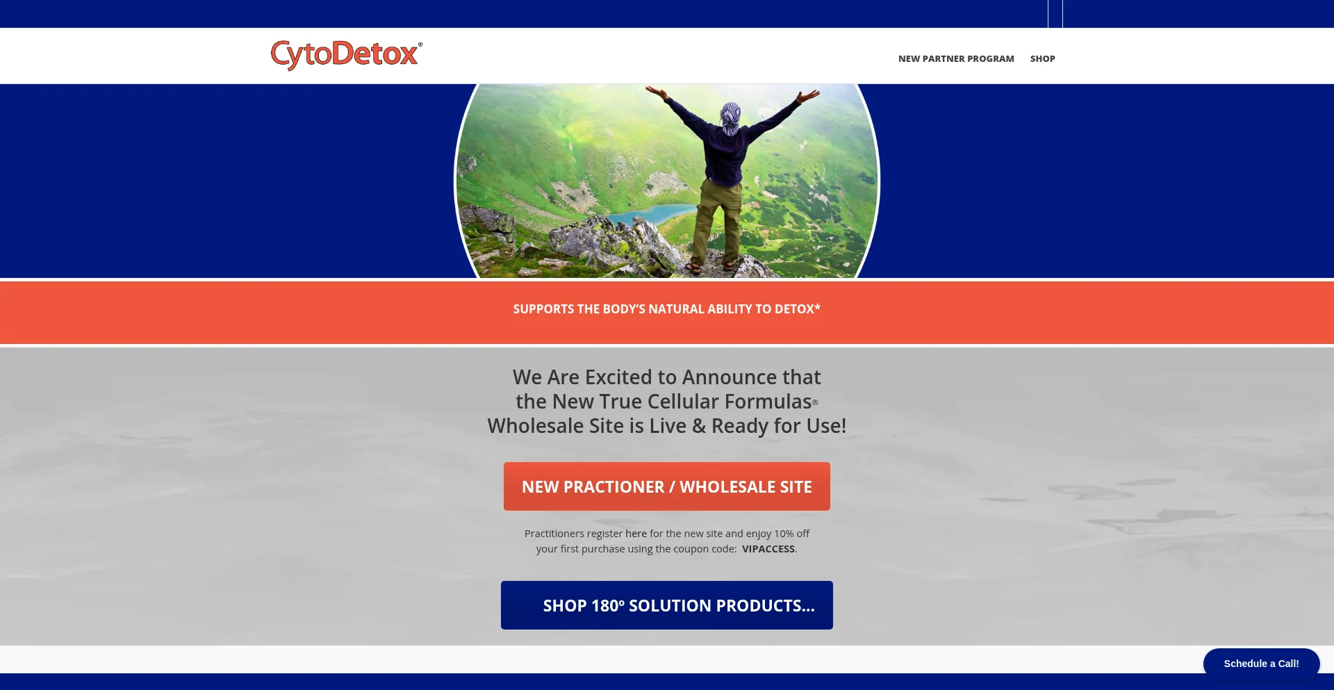 Website screenshot of Cytodetox.com