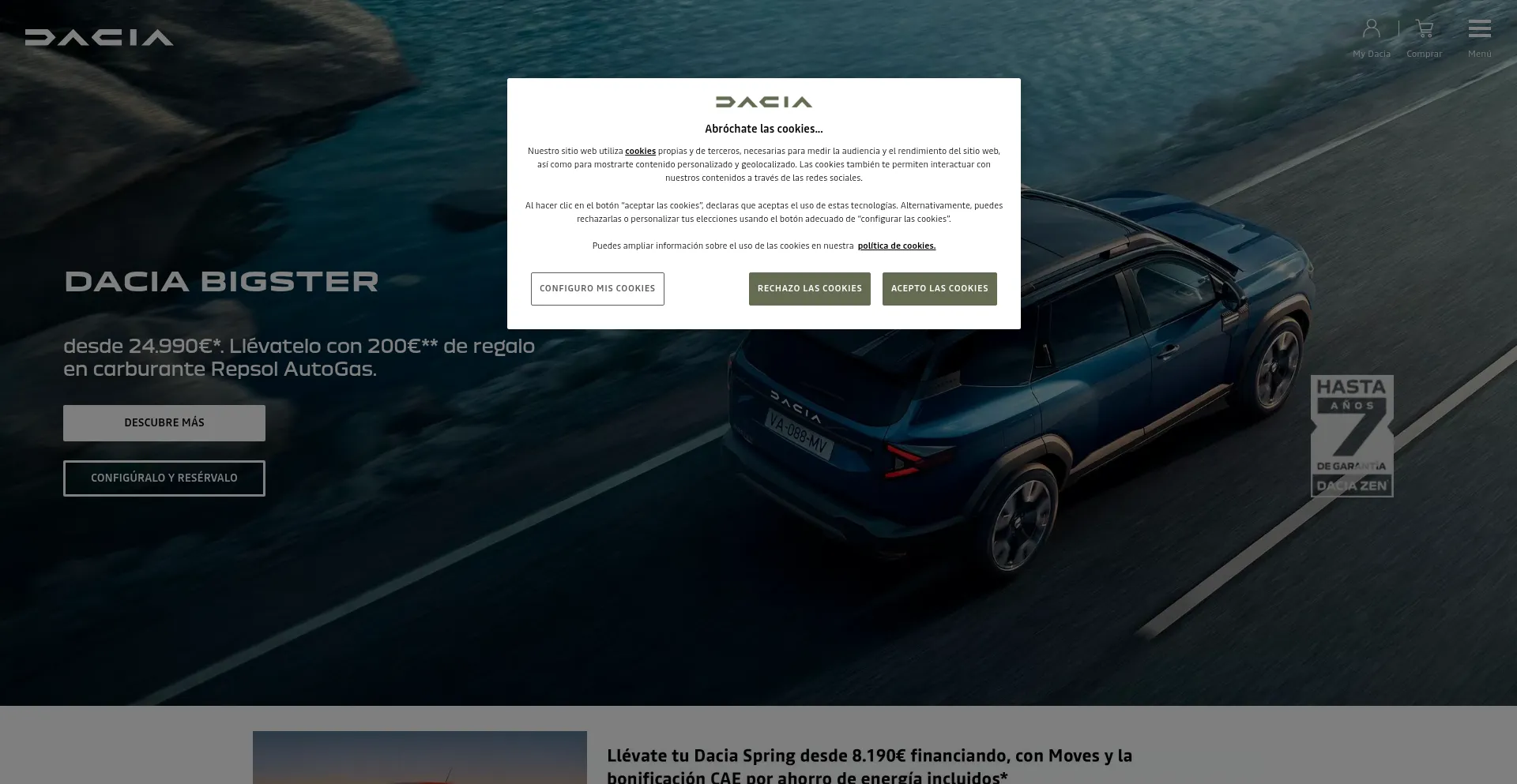 Dacia.es Screenshot