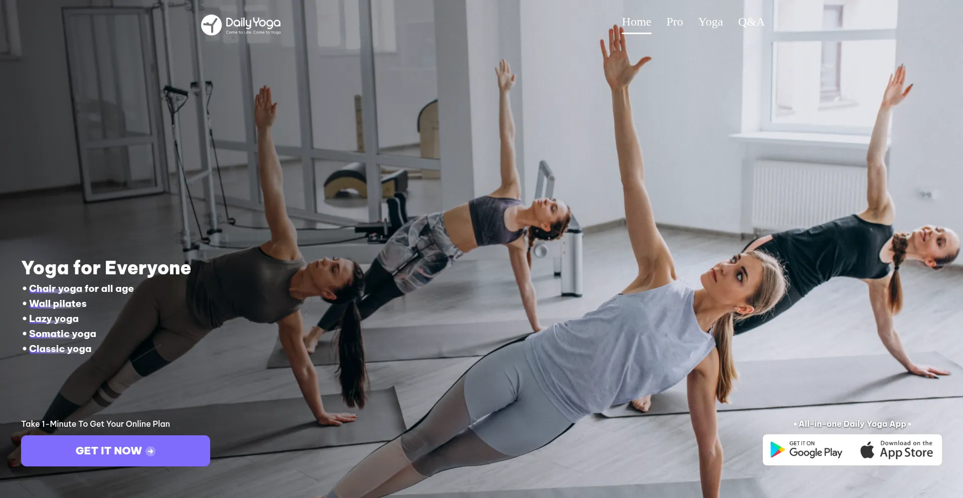 Dailyyoga.com Screenshot