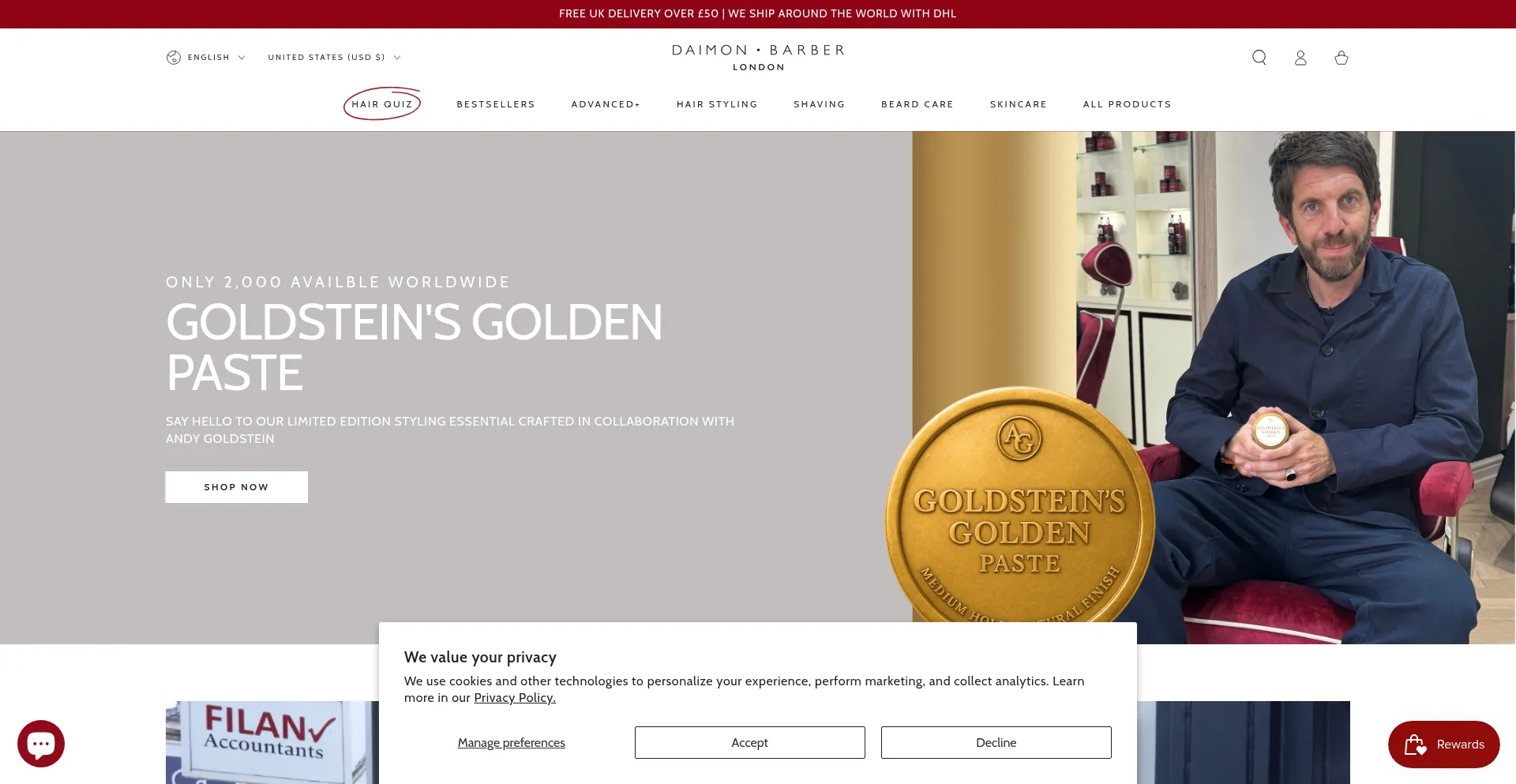 Daimonbarber.com Screenshot