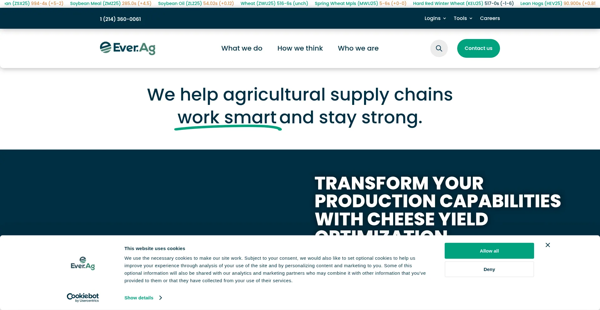 Website screenshot of Dairy.com