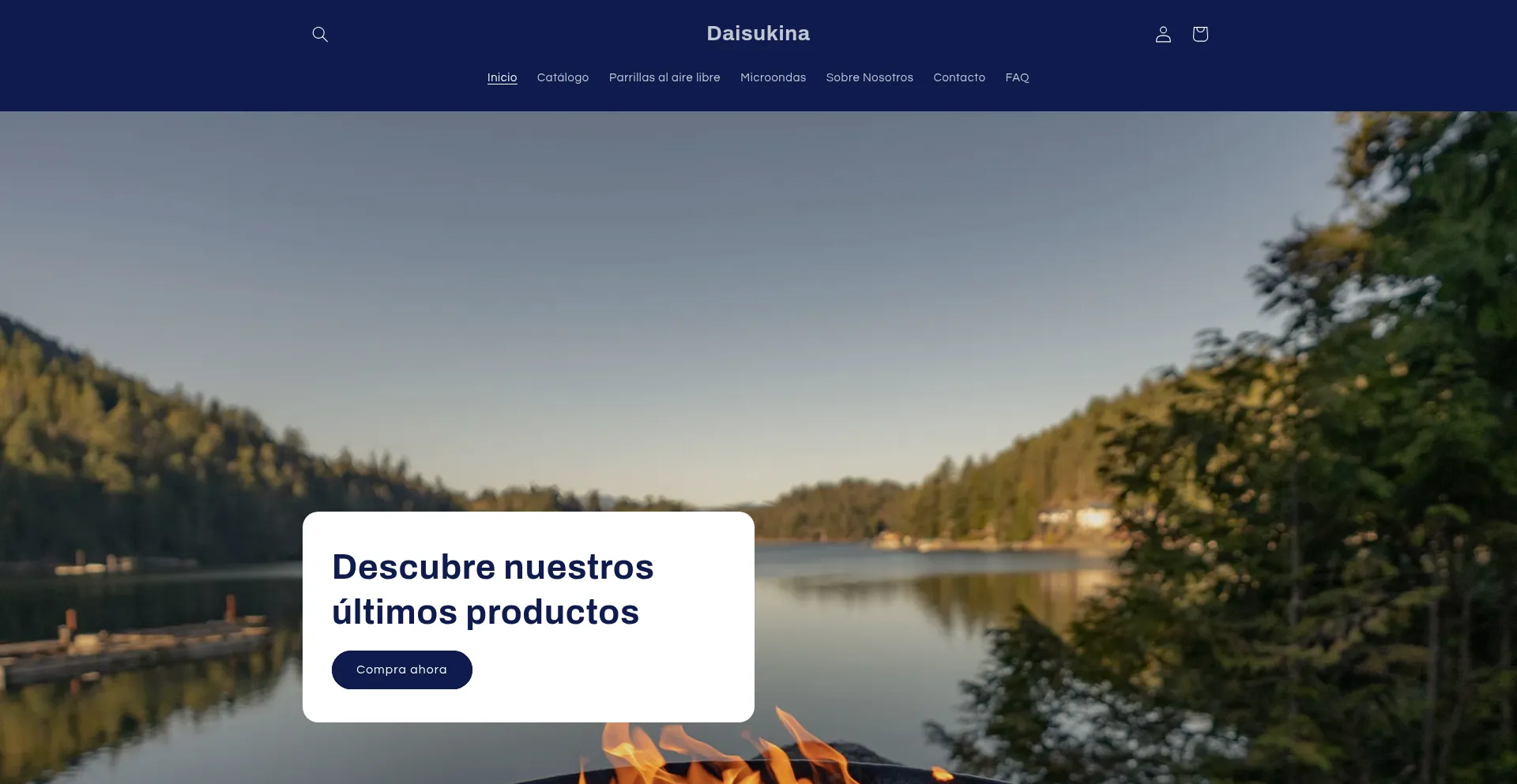 Website screenshot of Daisukina.com