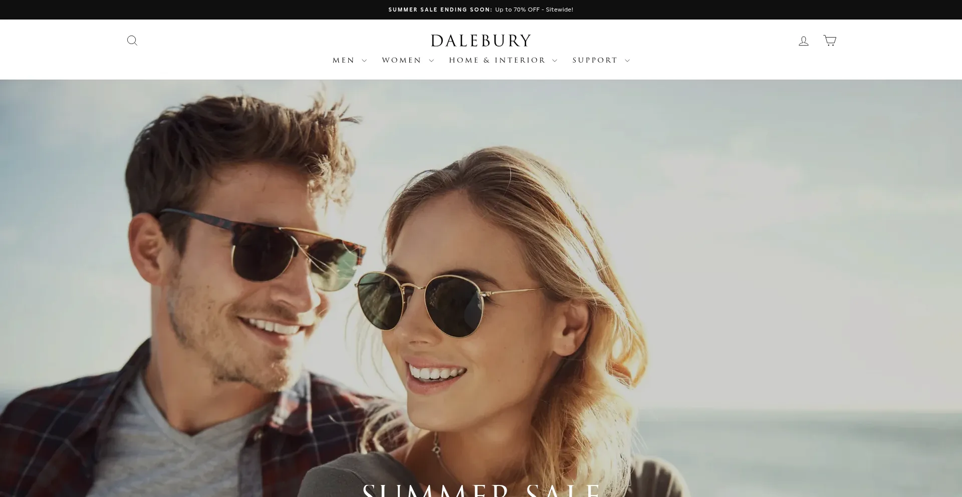 Website screenshot of Dalebury.com
