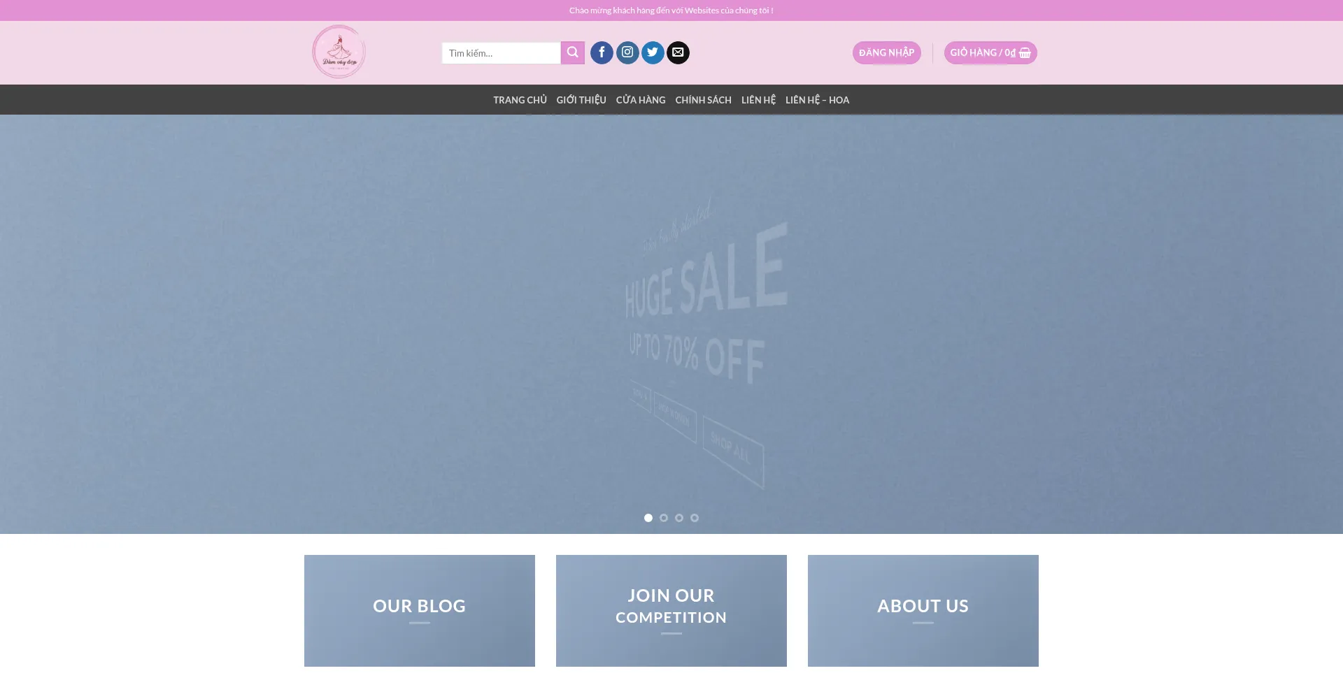 Website screenshot of Damvaydep.com