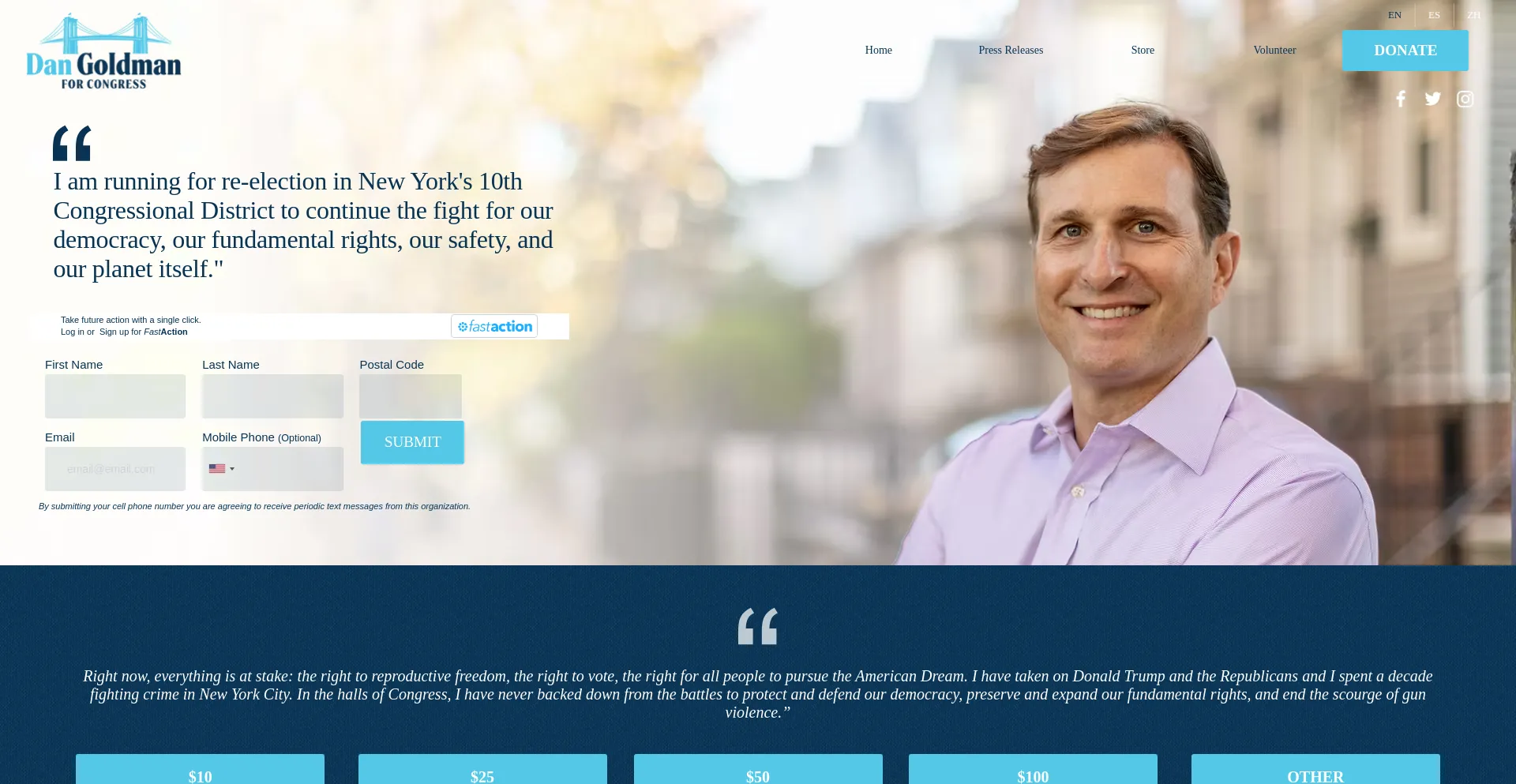 Website screenshot of Dangoldmanforny.com