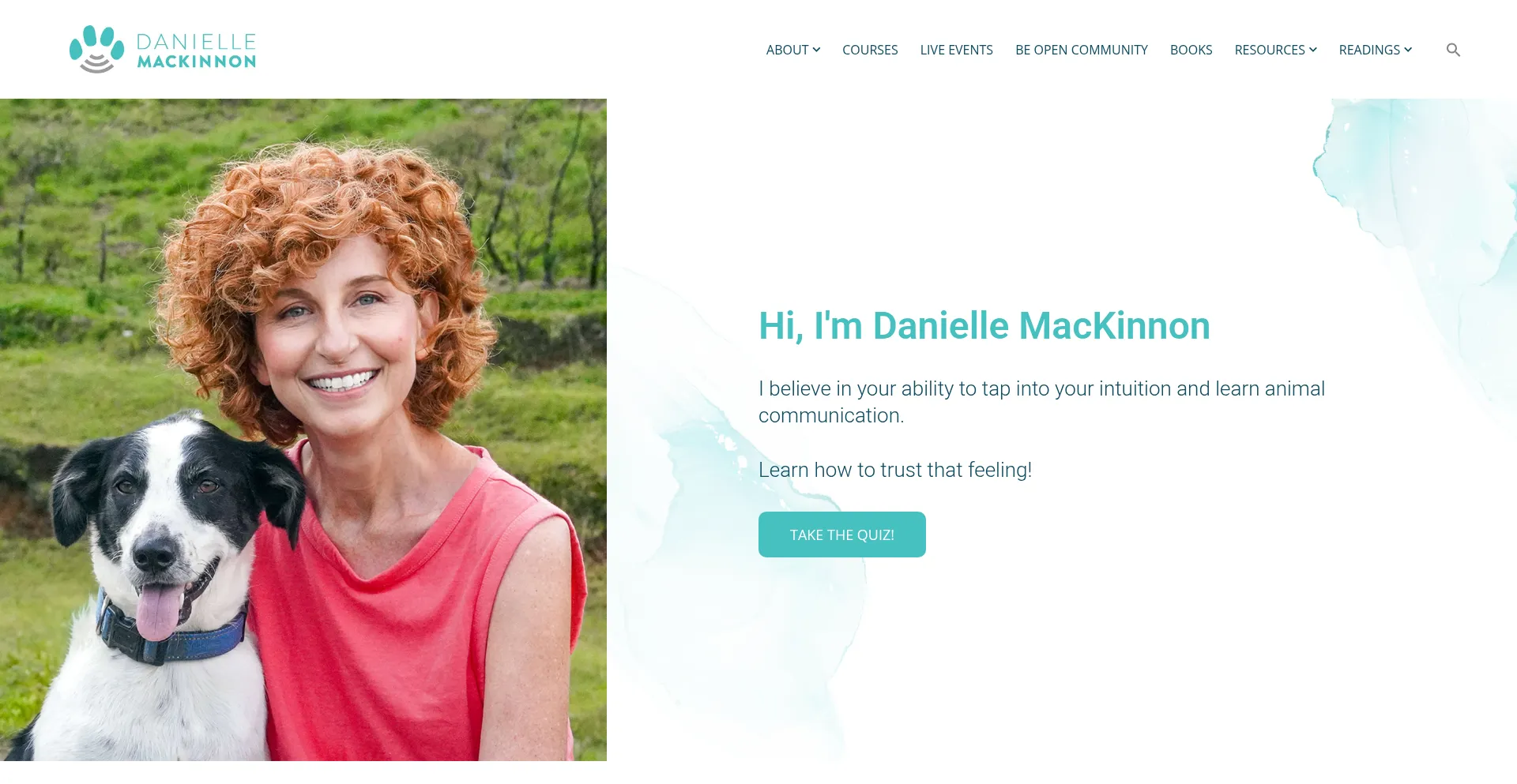 Website screenshot of Daniellemackinnon.com