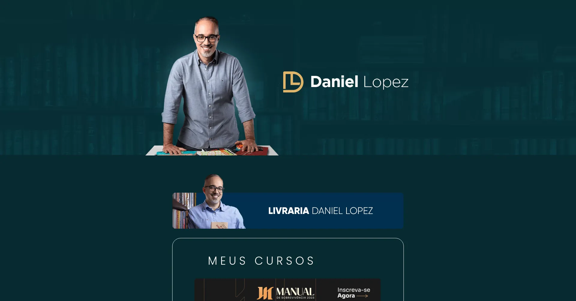 Website screenshot of Daniellopez.com.br