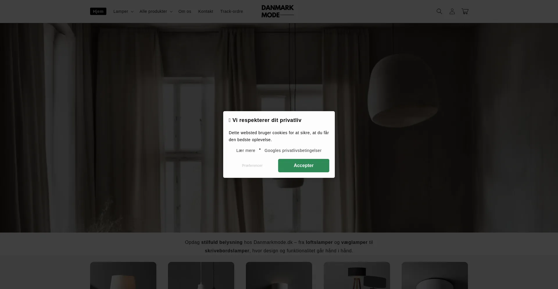 Website screenshot of Danmarkmode.dk