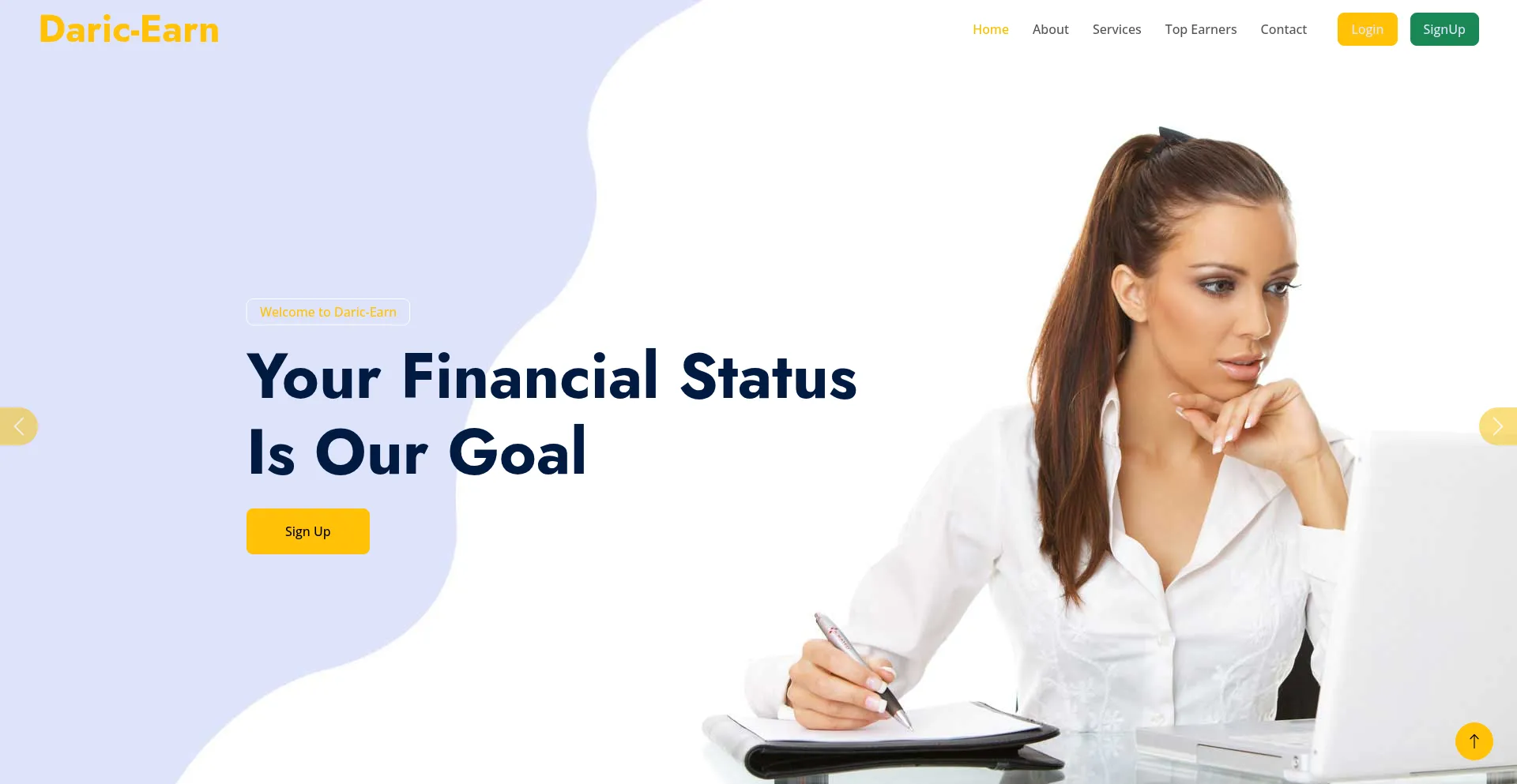 Website screenshot of Daricearn.com