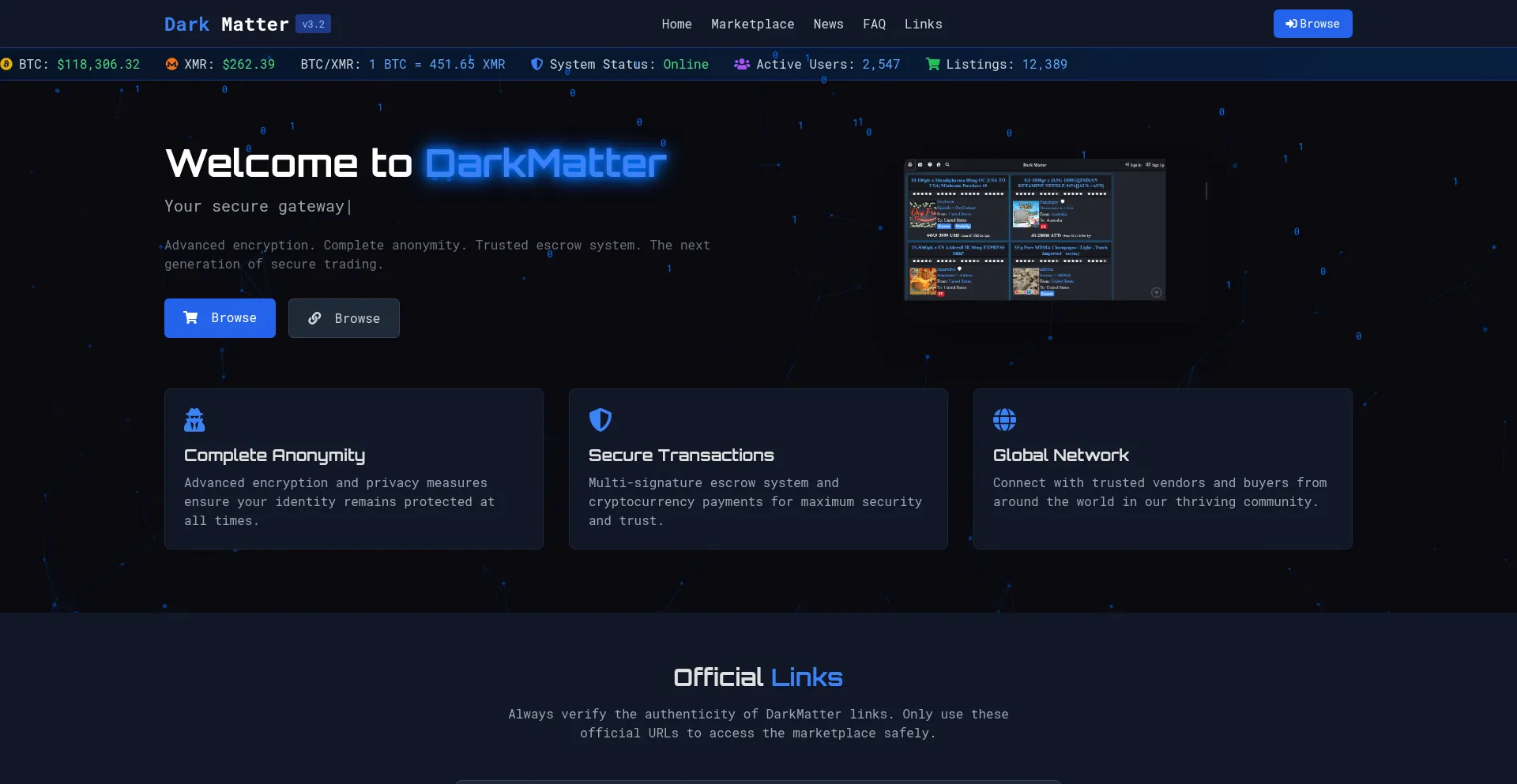 Is Dark-matter-market.io Safe?