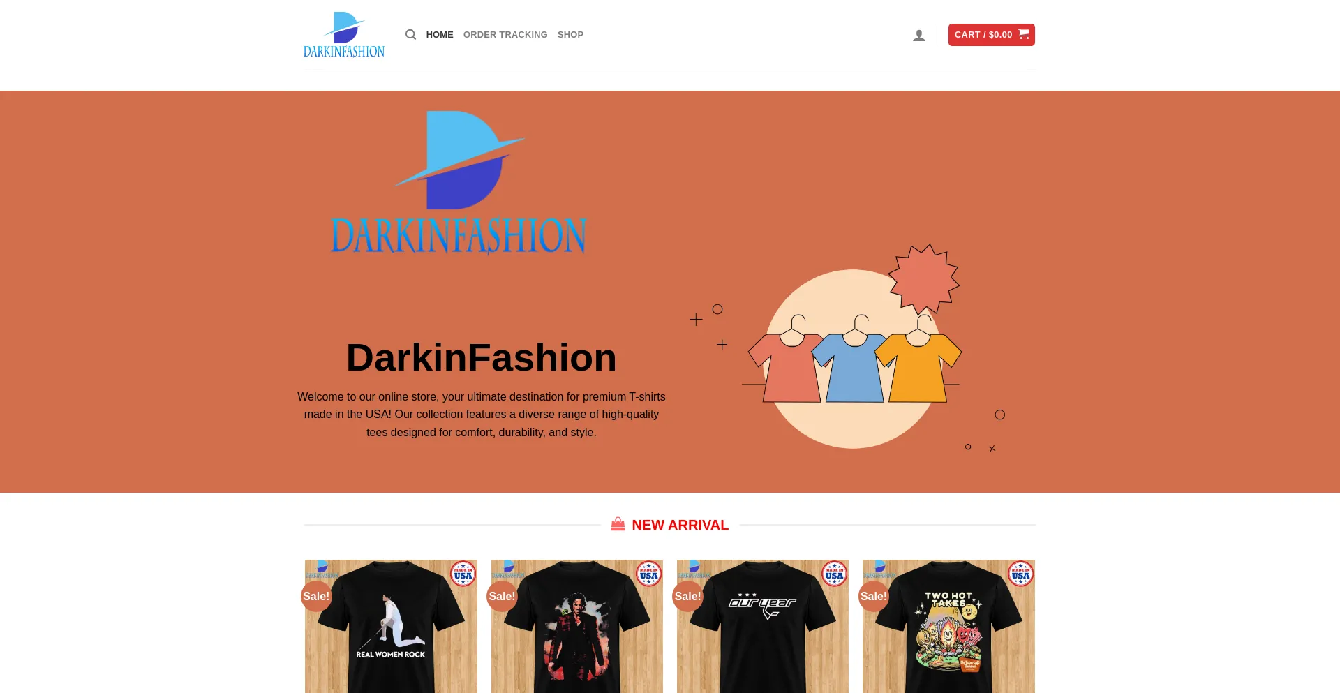 Website screenshot of Darkinfashion.com