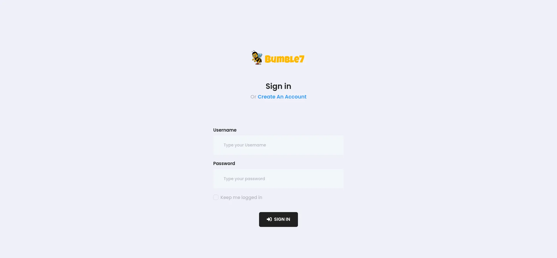 Website screenshot of Dash.bumble7.com