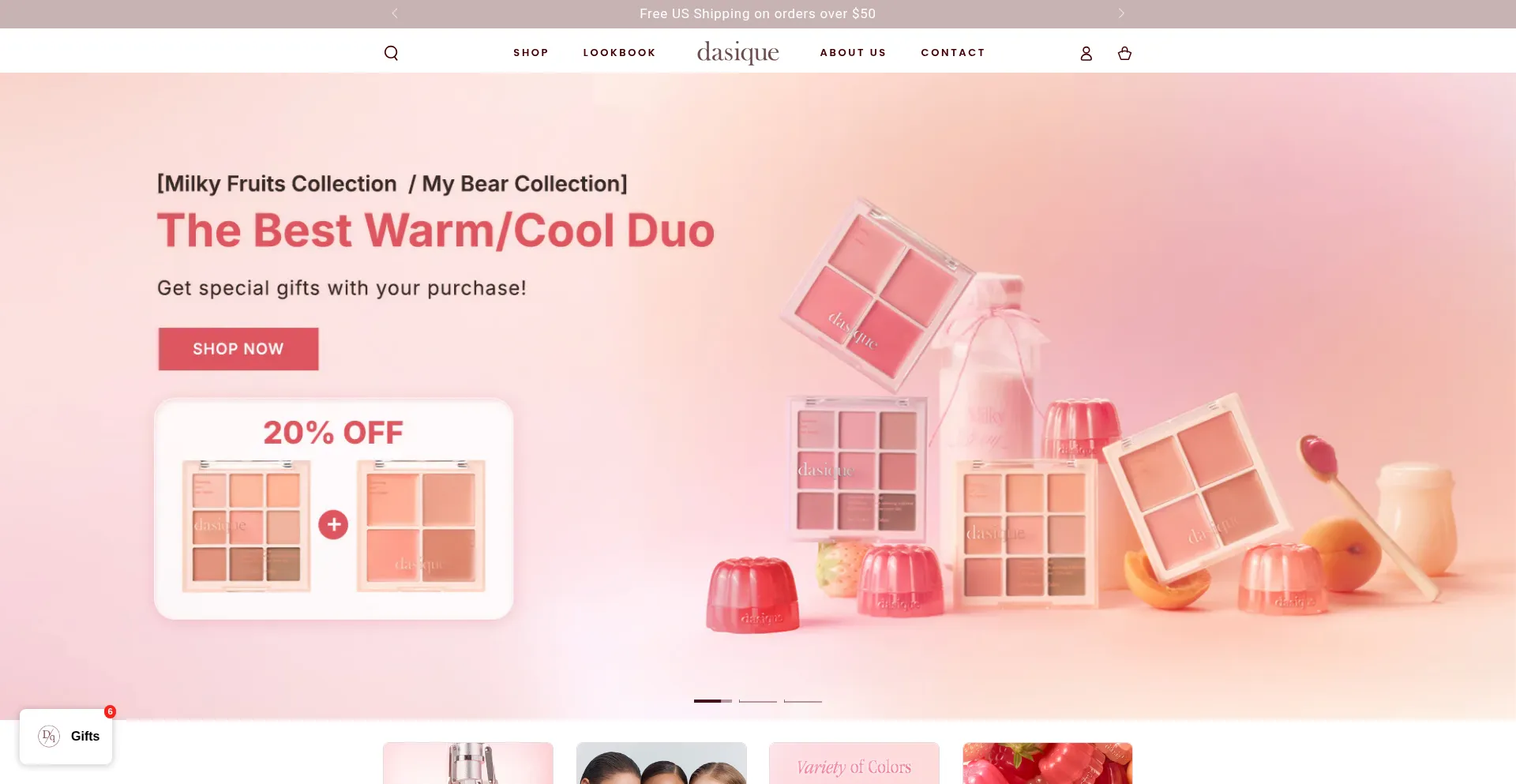 Website screenshot of Dasique.com