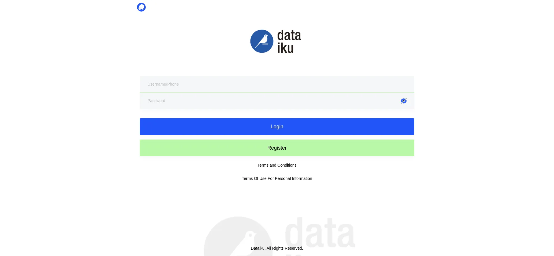 Website screenshot of Dataiku.cfd