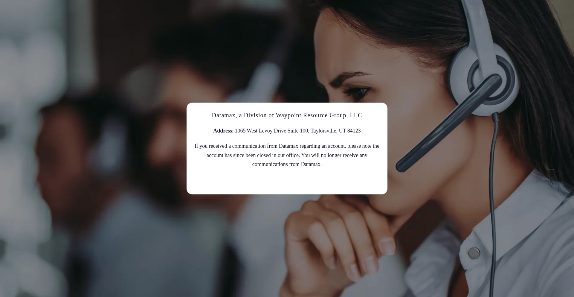 Website screenshot of Datamax.com