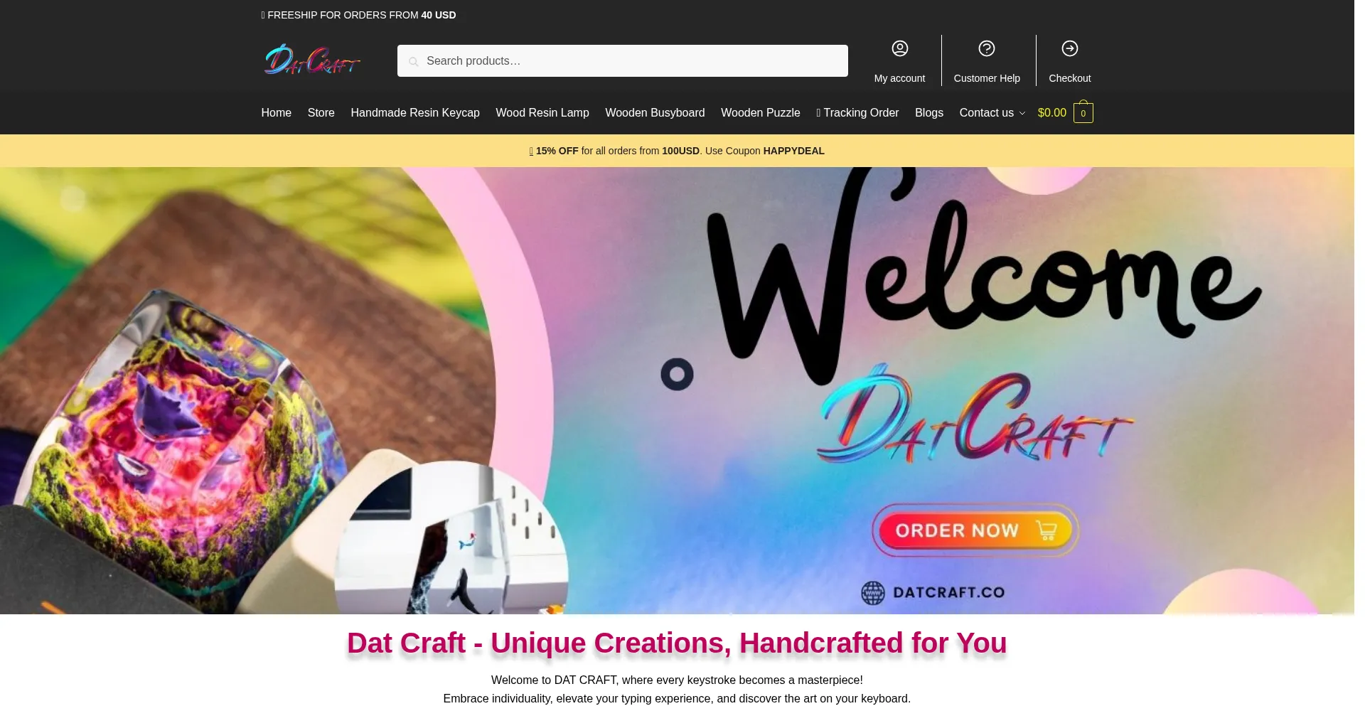 Website screenshot of Datcraft.co