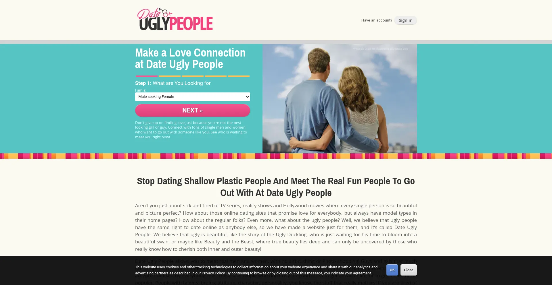 Dateuglypeople.com Screenshot
