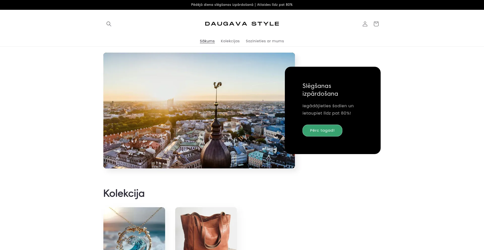 Website screenshot of Daugavastyle.com