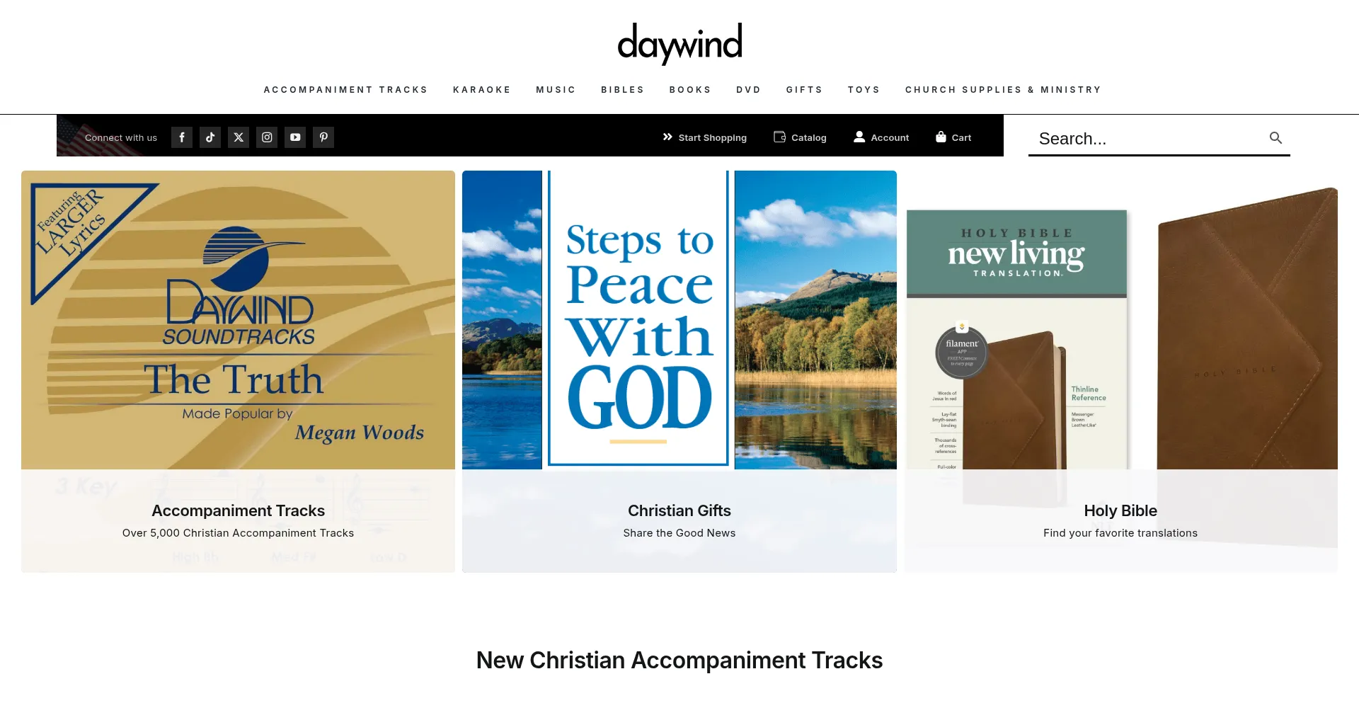 Website screenshot of Daywind.com