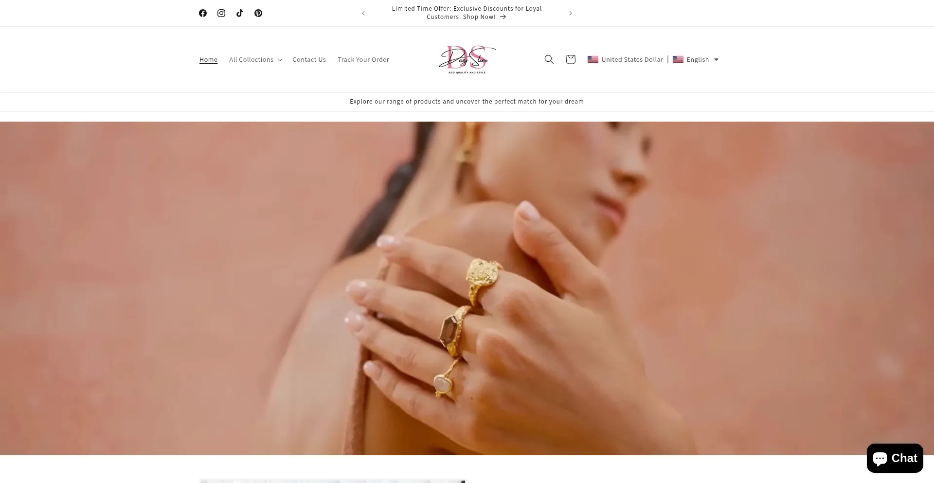 Website screenshot of Dazystore.com