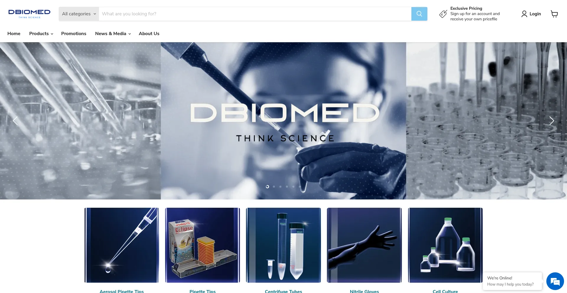 Website screenshot of Dbiomed.com