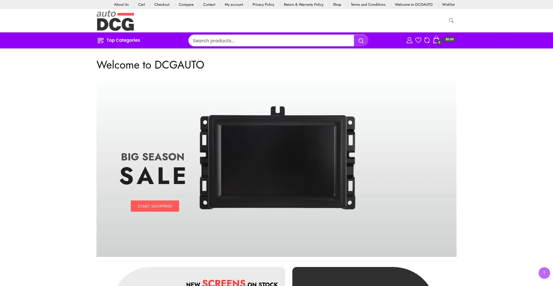 Website screenshot of Dcgautoglobal.com