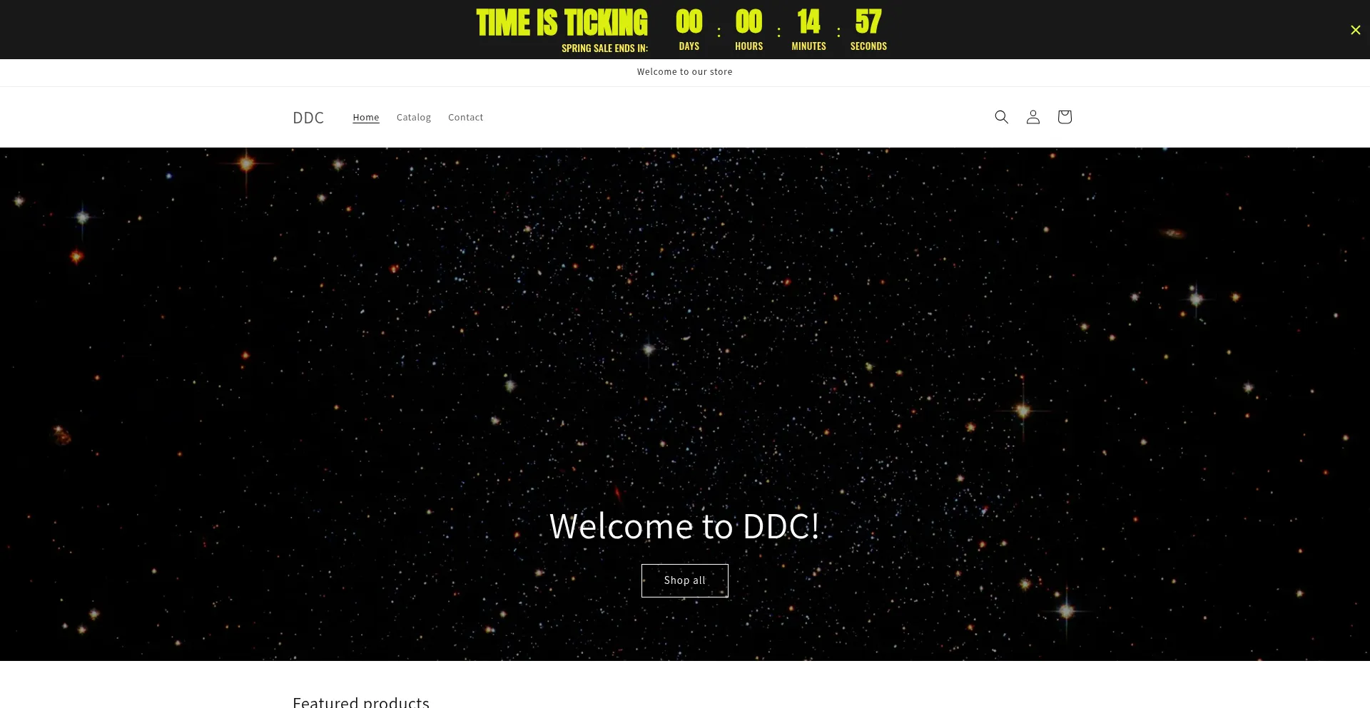 Website screenshot of Ddcvendors.store