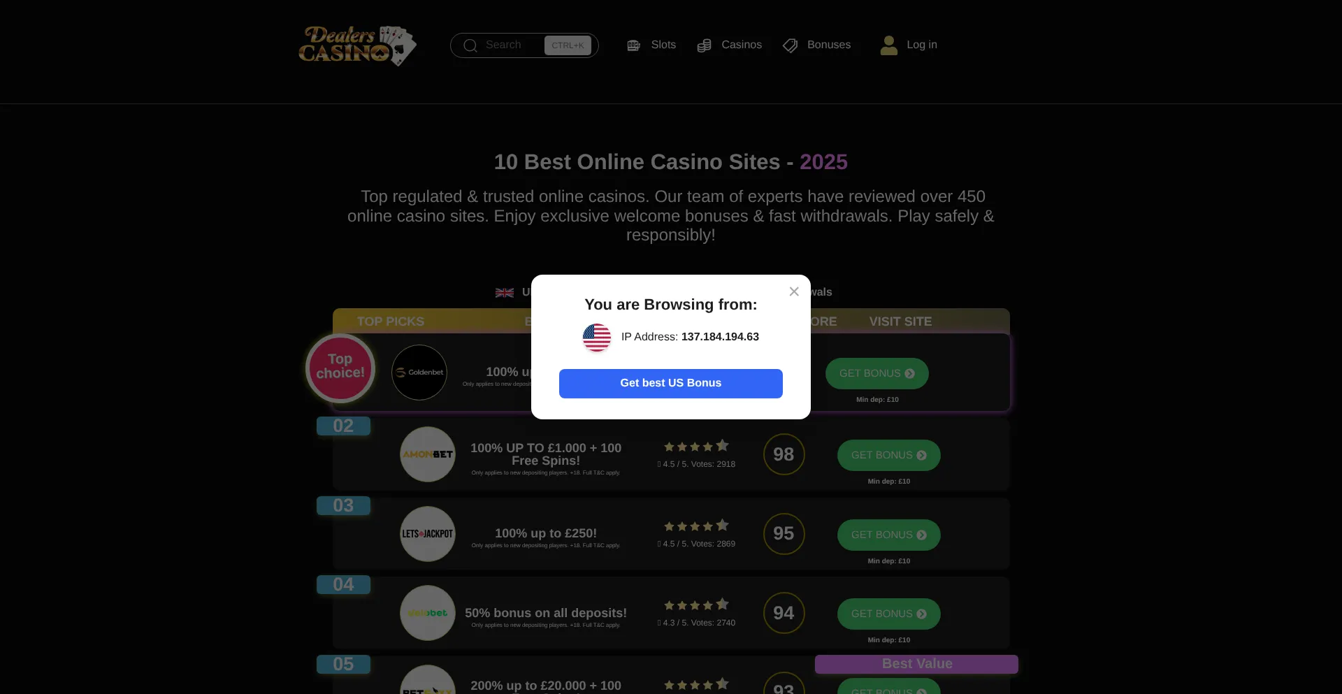 Dealerscasino.com