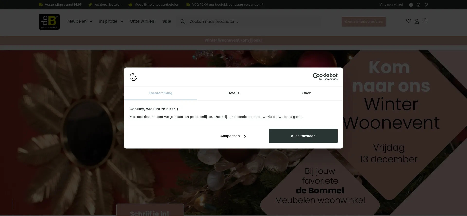 Debommelmeubelen.nl Screenshot