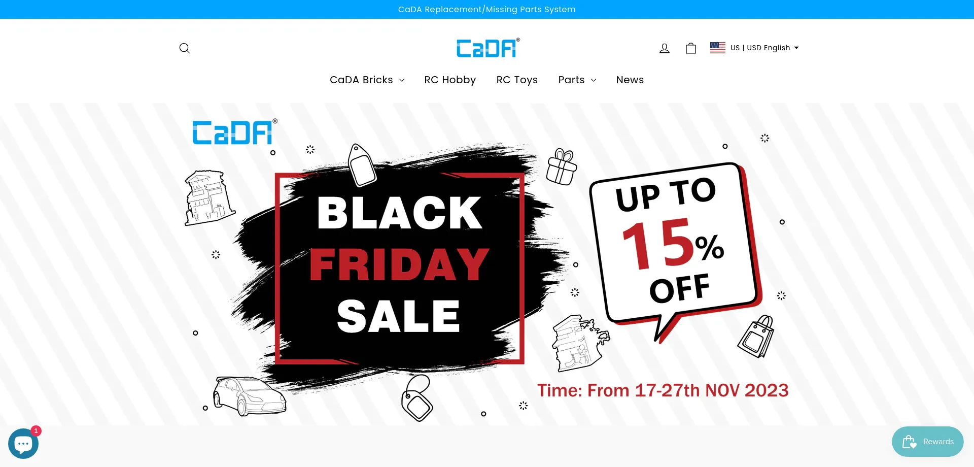Website screenshot of Decadastore.com
