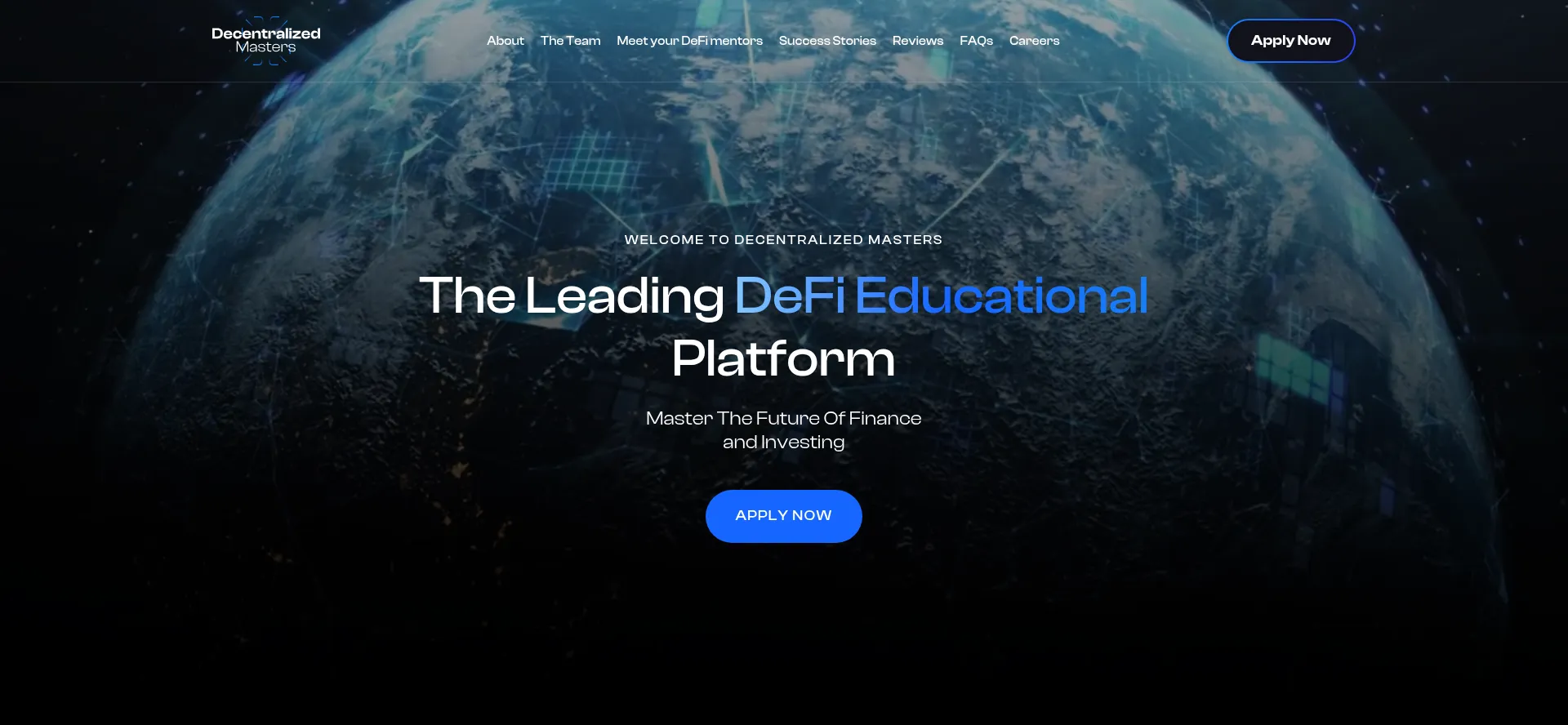 Website screenshot of Decen-masters.com