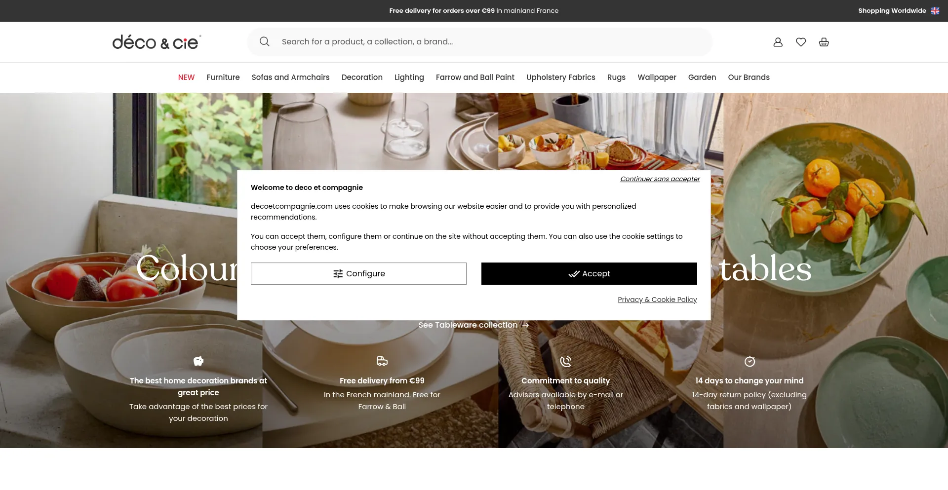 Website screenshot of Decoetcompagnie.com