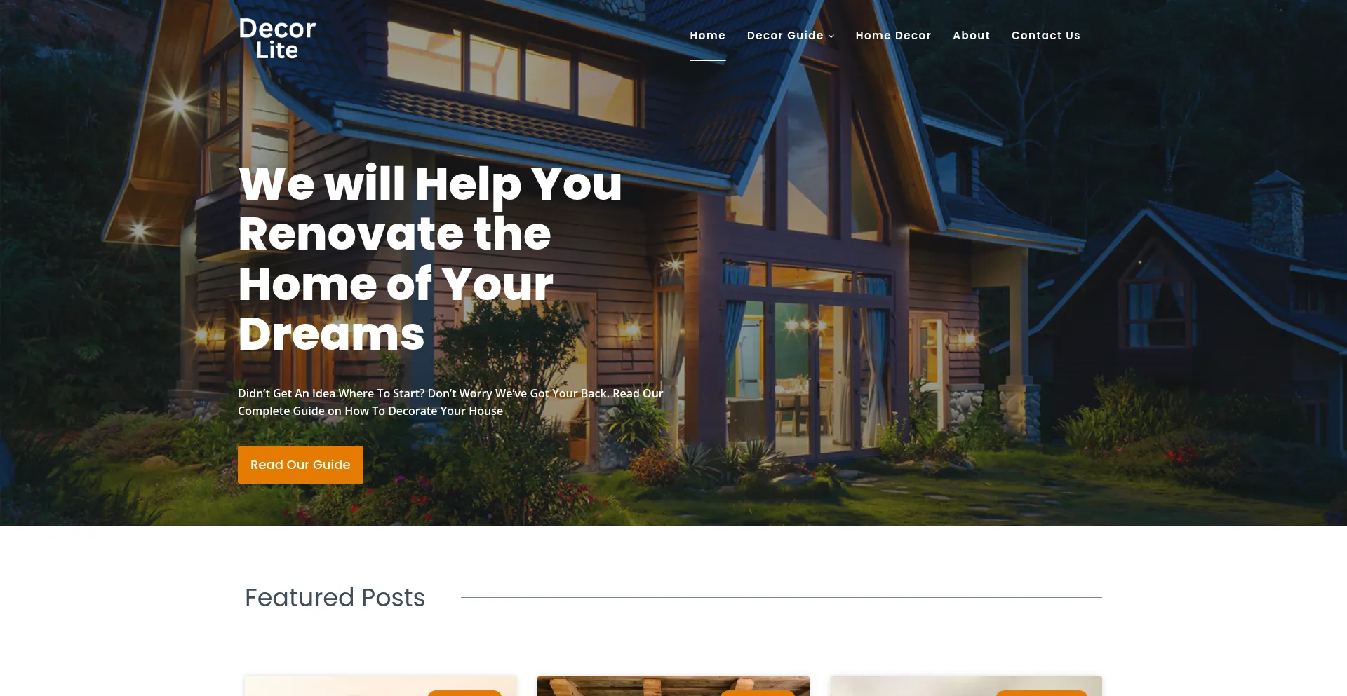 Website screenshot of Decorlite.xyz