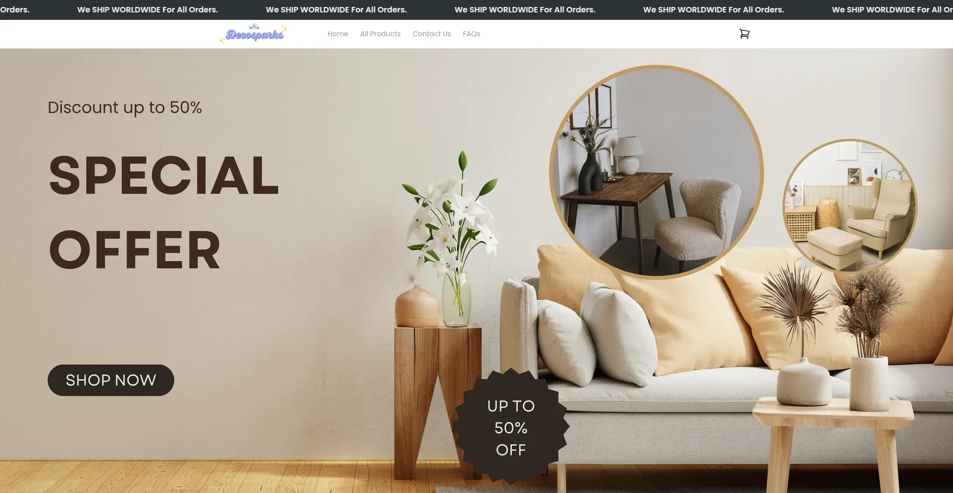 Decosparks.com Screenshot